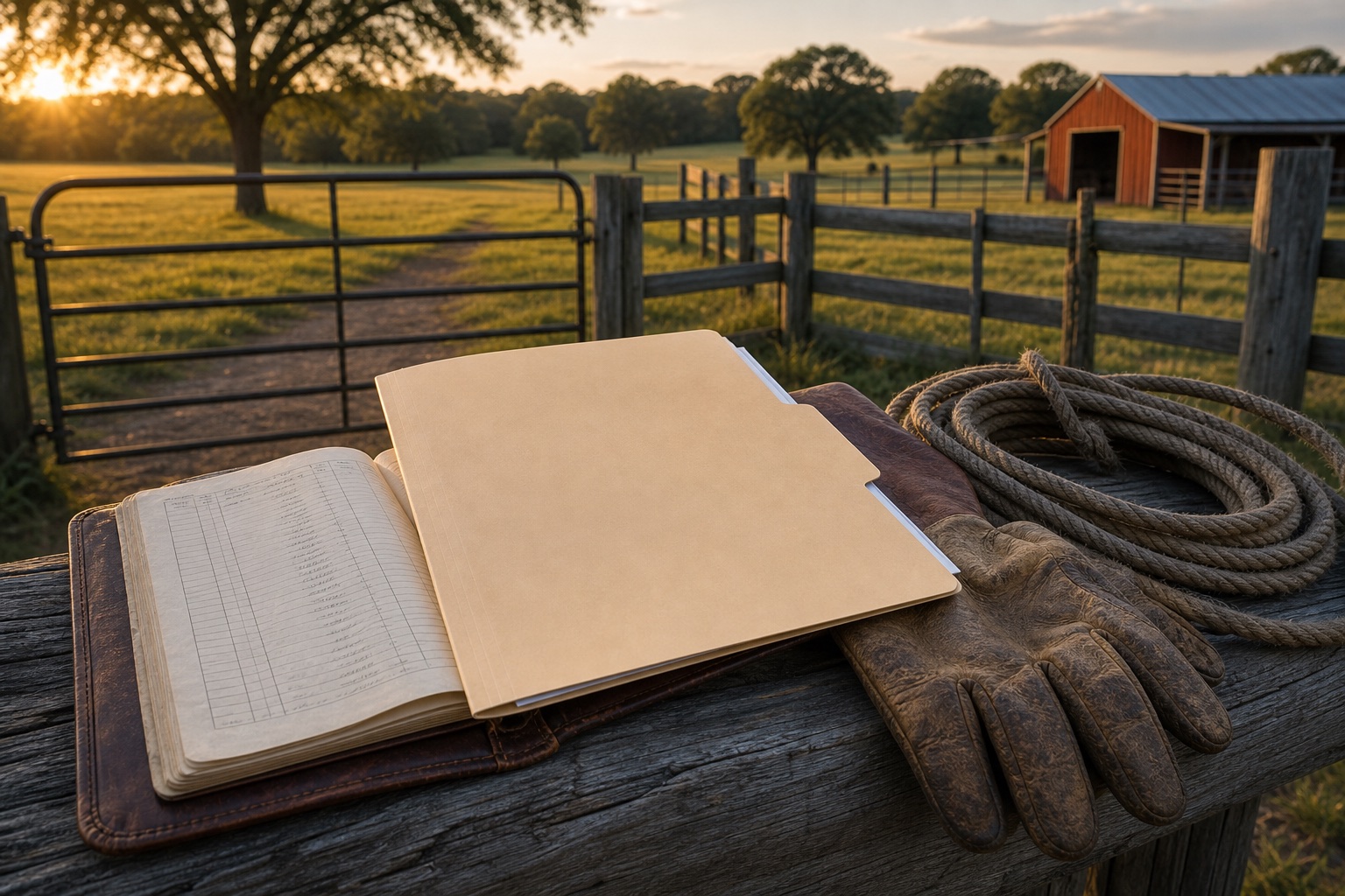 Ranch gate and renewal folder for farm and ranch coverage guidance