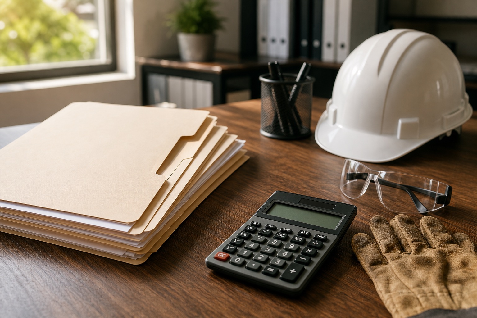Payroll folders and safety gear for workers’ compensation renewal guidance